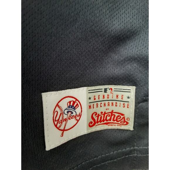 Stitches Athletic Gear New York Yankees Mens XL Short Sleeve Polo Shirt Blue - Picture 4 of 8